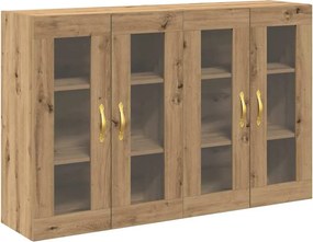 vidaXL Dulapuri de perete 2 pcs Stejar Artizanal 69,5 x 34 x 90 cm