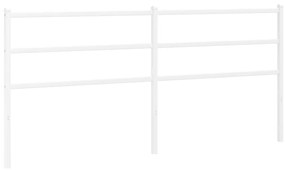355451 vidaXL Tăblie de pat metalică, alb, 193 cm