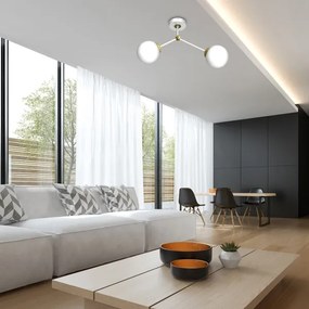 Lustră aplicată JOY 2xE14/40W/230V albă/aurie