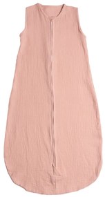 Sac de dormit de vara pentru copii din muselina dubla 18-36 luni Kidizi rosa, bumbac 100%, 0.3 tog
