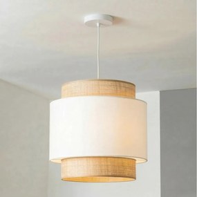 Brilagi - Lustră LED suspendată pe cablu CERIA 1xE27/40W/230V Ø 40 cm bej/alb