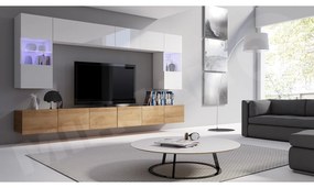 Mobilier living I Badiani (Stejar auriu + Alb + Alb lucios). 1070236
