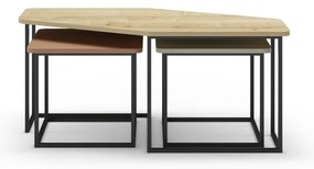 Măsuțe de cafea 3 buc. 60x111,5 cm Zoya – Marckeric