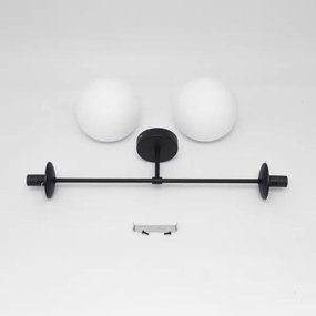 Lustră aplicată MOON 2xE27/15W/230V negru