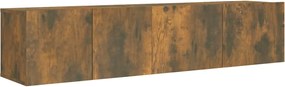vidaXL Set dulapuri TV, 2 piese, stejar fumuriu, lemn prelucrat