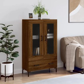 828307 vidaXL Dulap înalt, stejar maro, 69,5x31x115 cm, lemn prelucrat