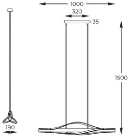 Lustră LED pe cablu Zuma Line P230857003 BAEZ LED/30W/230V