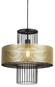 Lampă pendant de design aurie cu negru 40 cm - Tess