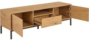 Comodă TV în culoare naturală cu aspect de lemn de stejar 140x45x40 cm Seaford – Actona
