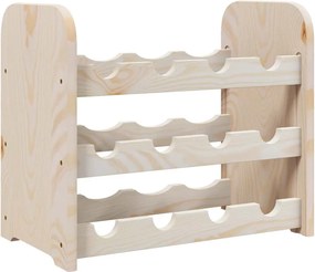 vidaXL Suport de vinuri, 43x25x37 cm, lemn masiv de pin