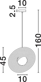 Lustra, Pendul modern REFLET 45cm