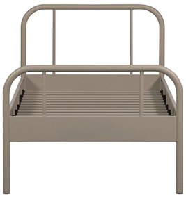 Pat bej din metal cu somieră 90x200 cm Mata – WOOOD