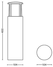 Lampă LED de exterior MYGARDEN STOCK 1xLED/6W/230V IP44 Philips 16466/93/16