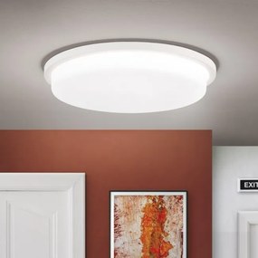 Plafoniera LED moderna LEROX Ã40cm alba