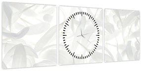 Tablou - Petale de frunze (cu ceas) (90x30 cm)