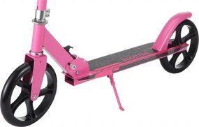 Trotineta copii si adolescenti NOVOKIDS™ Fusion EVO PRO, Maxim 100 kg, Functie Super Brake, Maner reglabil pe inaltime, Diametru roata 200 mm, Roz