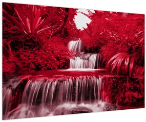 Tablou - Cascade indoneziene în roșu (90x60 cm)