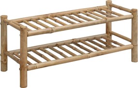 vidaXL Raft pentru încălțăminte cu raft natural 68 x 28 x 30 cm Bambus