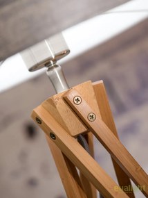 Lampa de masa realizata din materiale naturale, durabile si ecologice, KILIMANJARO/T gri deschis
