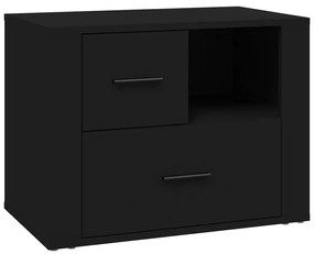 816737 vidaXL Noptieră, negru, 60x36x45 cm, lemn prelucrat
