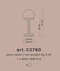 Veioza din ceramica design italian Habea