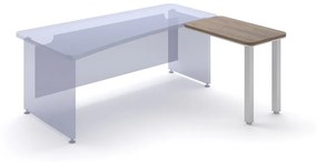 Masa port TopOffice, dreapta, 90 x 55 cm, stejar charleston