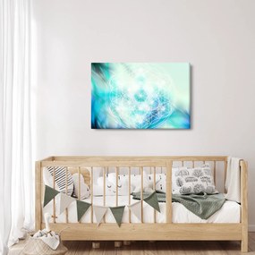 Tablou - Merkaba pe un fundal turcoaz (90x60 cm)