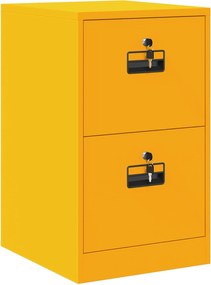 vidaXL Dulap pentru Fișiere cu sertar Galben muștar 44 x 50 x 74,5 cm