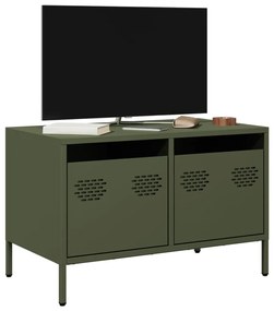 851236 vidaXL Dulap TV, verde măsliniu, 68x39x43,5 cm, oțel laminat la rece