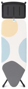 Masa de calcat Brabantia C 1003379, 124x45 cm, 7 pozitii de reglare, Alimentare pentru generator de abur, PerfectFlow, Multicolor