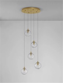 Lustra moderna cu 5 Pendule design decorativ COEN auriu
