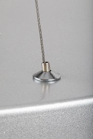 Lustra suspendata LED CCT si telecomanda Tesia 60cm, argintiu