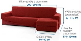 Nueva Textura Huse care se întind foarte bine NIAGARA cărămizii canapea cu otoman dreapta (l. 200 - 300 cm)