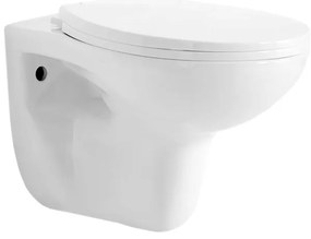 Toaletă Roya montată pe perete cu scaun