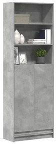 vidaXL Dulap înalt cu LED gri beton 69x32,5x200 cm lemn prelucrat
