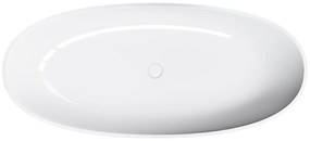 Omnires Shell M+ cada freestanding 175x78 cm ovala alb SHELL175WWBP