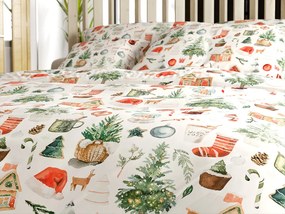 Lenjerie de pat din microfibra FESTIVE MAGIC alba Dimensiune lenjerie de pat: 2 buc 70 x 90 cm | 200 x 220 cm