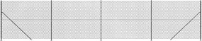 vidaXL Gard plasă de sârmă cu bordură, antracit, 1,4x10 m