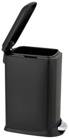 Coș de gunoi negru mat cu pedală din oțel 12 l Design – Wenko