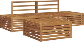 vidaXL Set de canapele de exterior 3 Bucată natural