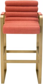 Scaun de bar elegant design LUX Olsen, scalea orange