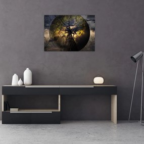 Tablou pe sticlă - Cerul enigmatic (70x50 cm)