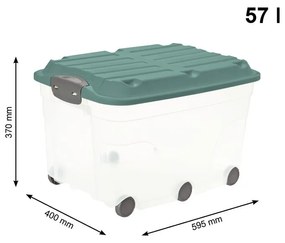 Cutie de depozitare din plastic cu capac Roller - Rotho