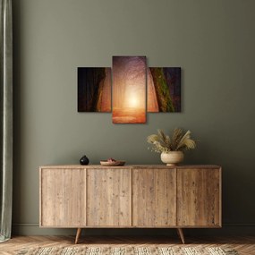 Tablou cu pădurea toamna în ceață (90x60 cm)