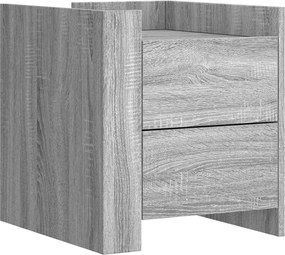 vidaXL Noptieră, gri sonoma, 45x50x50 cm, lemn prelucrat