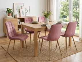 Scaun de masa SPLIT VELVET, roz