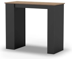 Masă de bar cu blat cu aspect de lemn de stejar 47x120 cm Peru – Marckeric
