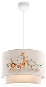 Lustră pentru copii CANDY 1xE27/40W/230V alb/maro