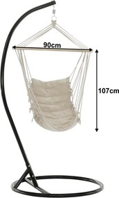 Scaun balansoar suspendabil, alb, PLATO NEW