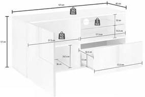 Comodă TV ARIA, stejar Sonoma
